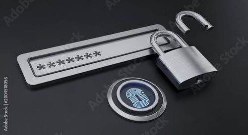 Secure padlock and digital keypad representing online security, data protection, and access control on a dark background