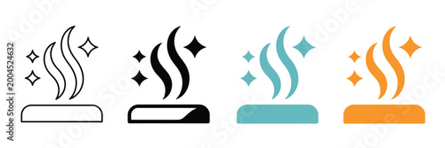 Photos aroma icons with transparent background clean fragrance and scent symbols repres