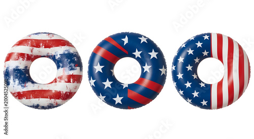 Festive 4th of july pool floats patriotic inflatable tubes for independence day