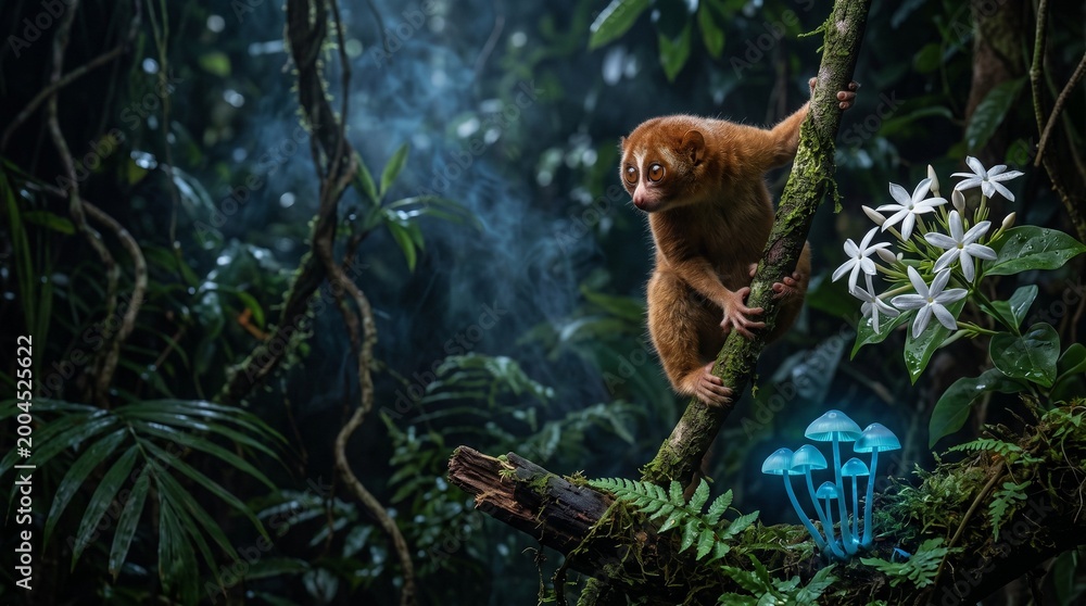 Obraz premium Mystical Encounter in the Jungle