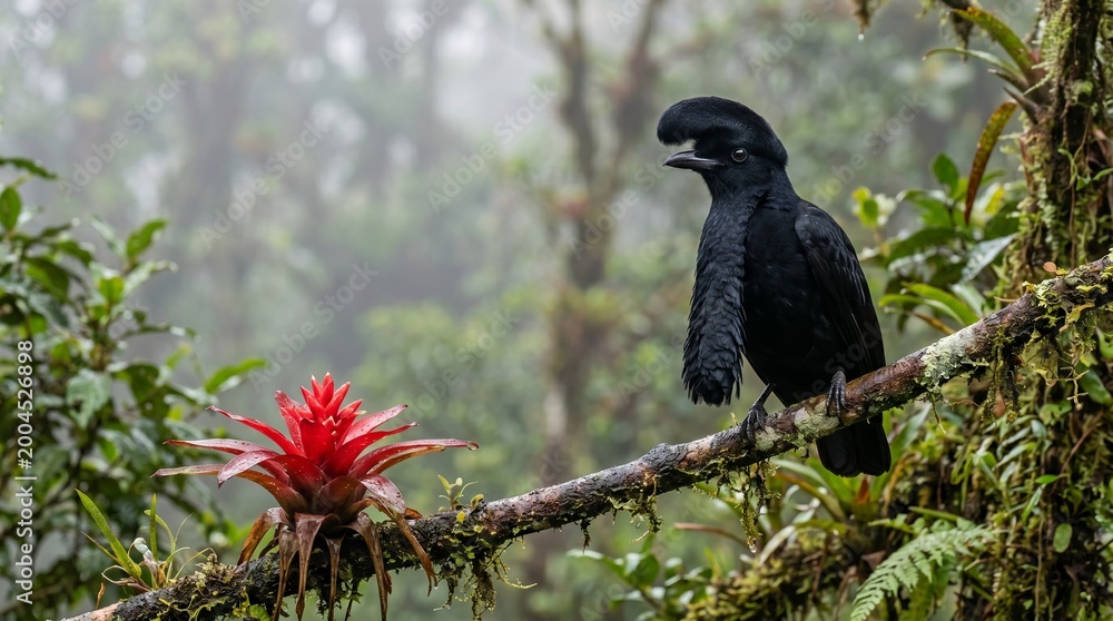 Fototapeta premium Resplendent Quetzal in Rainforest Canopy
