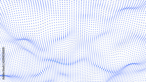 Abstract digital wave of particles. Futuristic point wave. Technology background. illustration