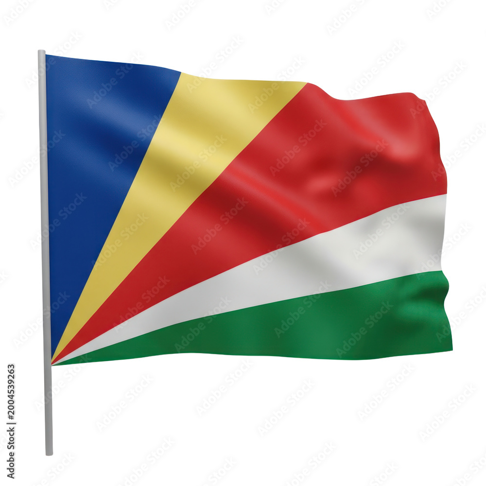 Obraz premium Colorful flag waving in wind, ideal for national pride, celebration, and cultural design projects