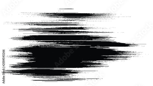 Fotografía Glitchy distorted digital noise error illustration abstract background with hori