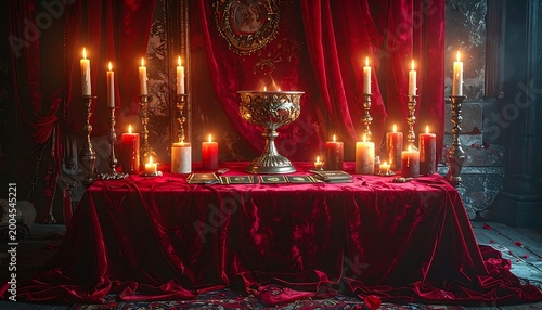 Mystical ritual setup