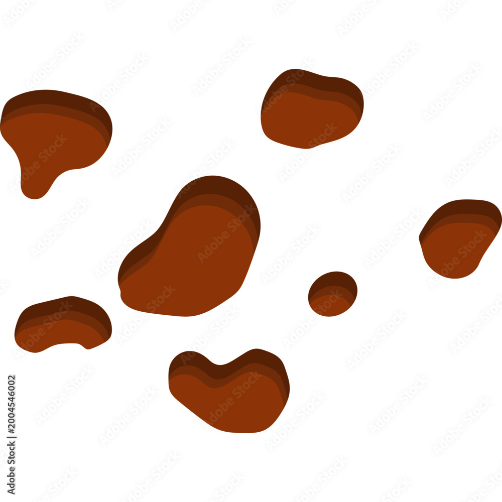 Fototapeta premium Chocolate Crumbs Illustration