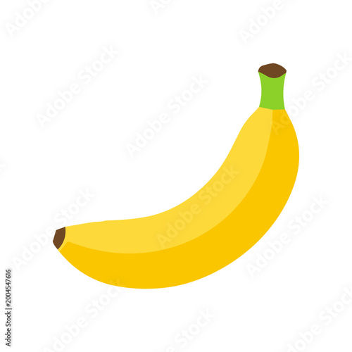 Yellow Banana Fruit Single Object.