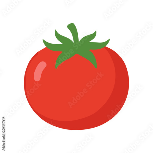 Fresh Red Tomato Fruit Illustration.