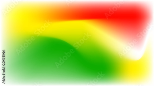 Bild auf Leinwand Abstract Red Yellow and Green Tricolor Gradient Background with Smooth Liquid Wa