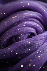 Elegant Abstract Purple Flowing Lines with Glimmering Gold Dust for Luxurious Background Design