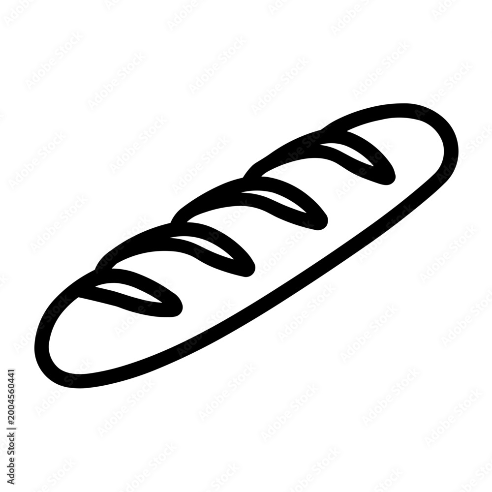 Φωτογραφία Minimalist baguette french bread bakery vector icon