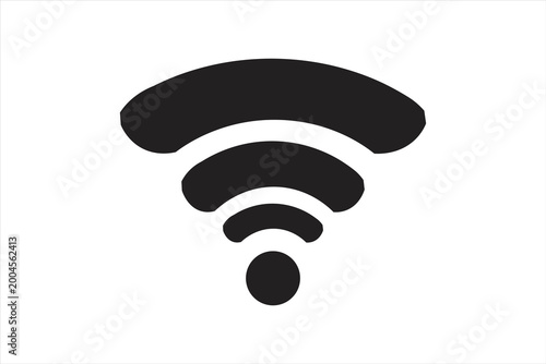 Schilderij op canvas Black wifi icon