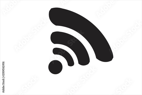 Tablou pe pânză Black wifi icon