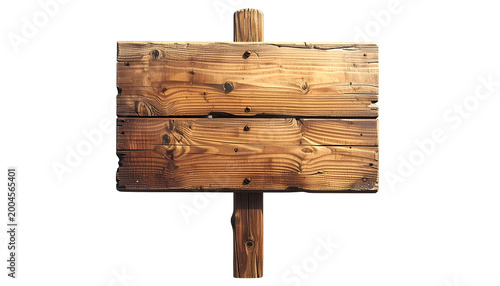 Rustic wooden sign, weathered and blank, against a black background