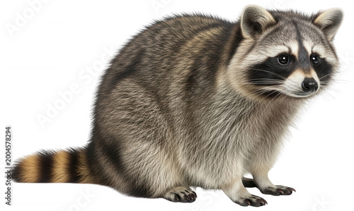 Gray Raccoon png Furry Raccoon cutout Cute Procyon Lotor png Wild Washbear cutout Adorable Critter png Striped Animal cutout Brown Mammal png Masked Wildlife isolated transparent background image