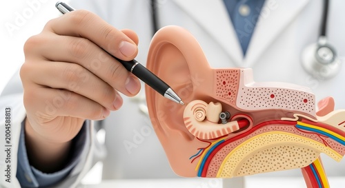 Detailed scientific model of the human inner ear anatomy