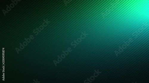 Dark teal gradient neon texture with diagonal stripes and glowing deep blue green light effects motion background