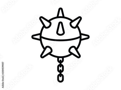 Naval Sea Mine Icon Underwater Explosive Weapon Military Defense