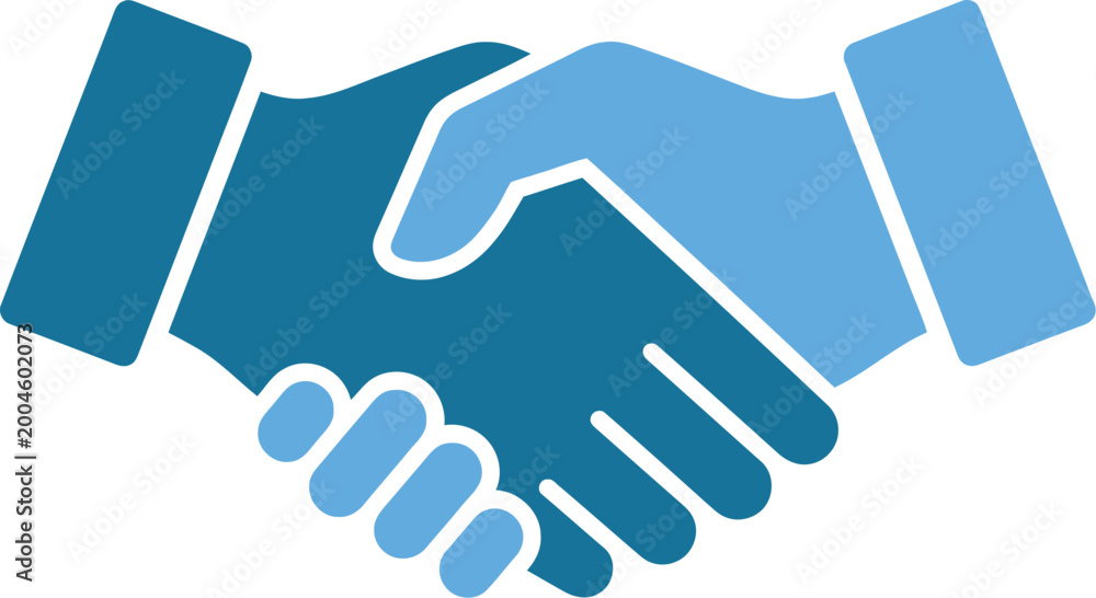Fototapeta premium Handshake illustrates the successful closing of a professional business.