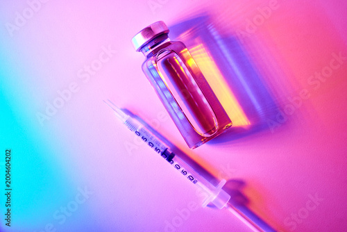 Glp 1 medication vial and syringe for metabolic therapy