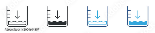 Valokuva Low water level icon set