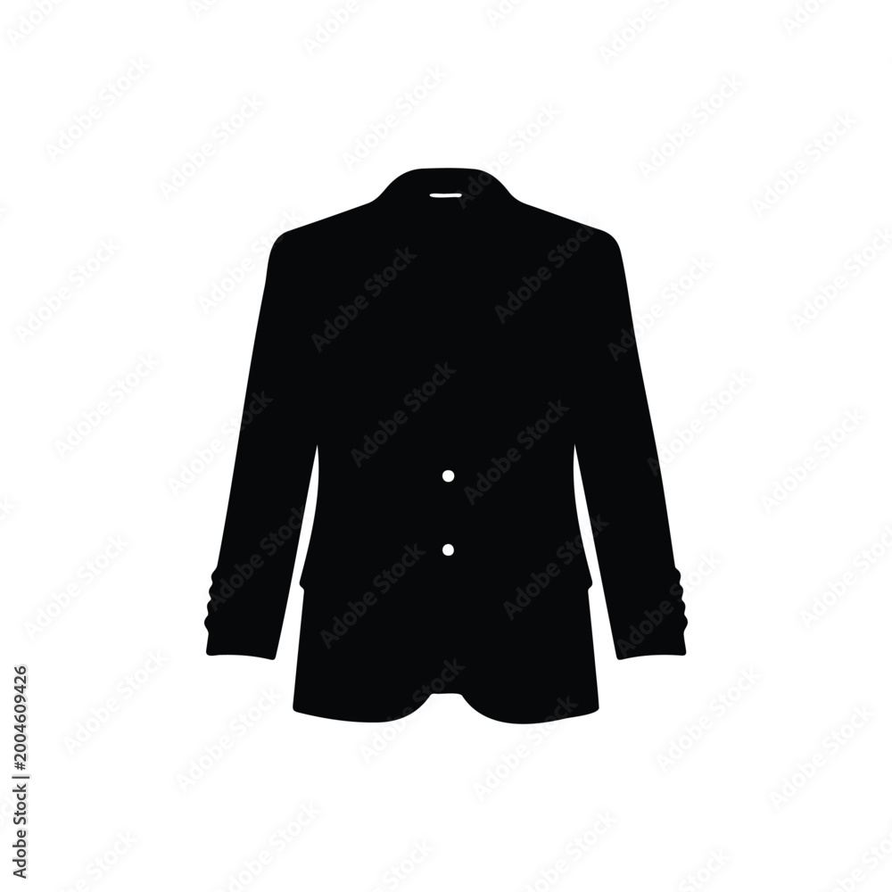 Naklejka premium Blazer silhouette icon vector flat design.