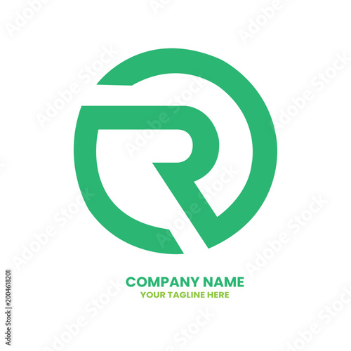 Free Download Glossy green abstract 3d vector logo design featuring a shiny glass circle button and a round directional arrow symbol for a modern web business internet sign illustration - GFXLoad