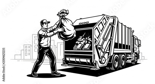 Εκτύπωση καμβά Robbery in Progress with Thief Stealing from Truck.