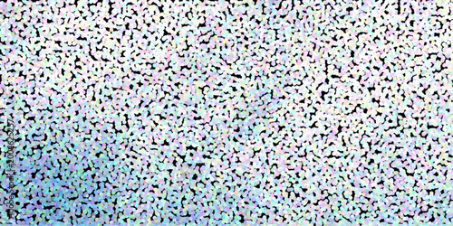 Foto Vibrant pointillist pattern with a rainbow of pastel dots on a black background,