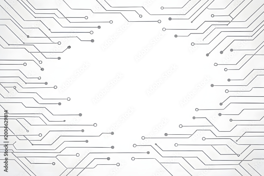 Obraz premium Abstract circuit board technology background vector illustration with digital motherboard, electronic chip pattern and modern tech system design