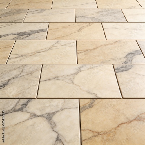 Marble floor tiles with veined patterns