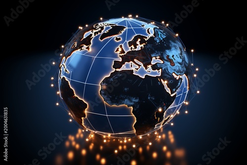 3d visualization of global logistics featuring cargo ships, trains, trucks, and airplanes