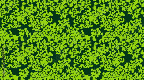 Vibrant Lime Green Amoeba Pattern on Dark Green Background