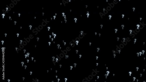 Animated Question Marks Falling Down Abstract Background