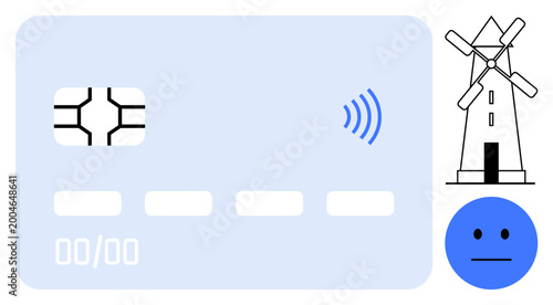 Fotografía Contactless payments, security, sustainability, facial recognition, identity, technology