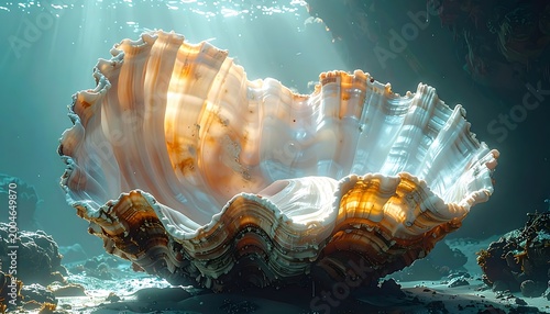 Illuminated giant clam