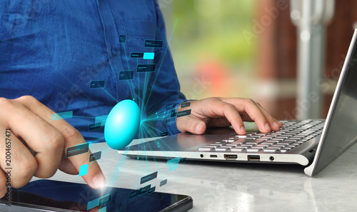 Digital Transformation Business Technology Data Network Connection Global Communication Internet Computing Cloud