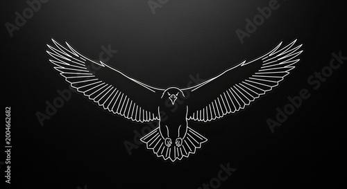 Stunning Bird Tattoo Design Showcasing Intricate Details and Graceful Lines on Skin Canvas