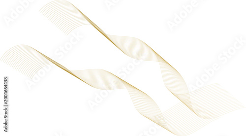 Golden Flowing Diagonal Lines Abstract Background on White Surface for Luxury Certificate Border and Premium Business Stationery Design