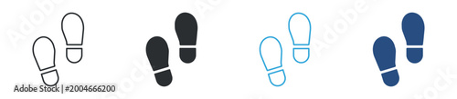 Photos Footsteps icon set