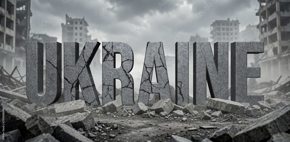 Naklejka premium Ukraine en pierres
