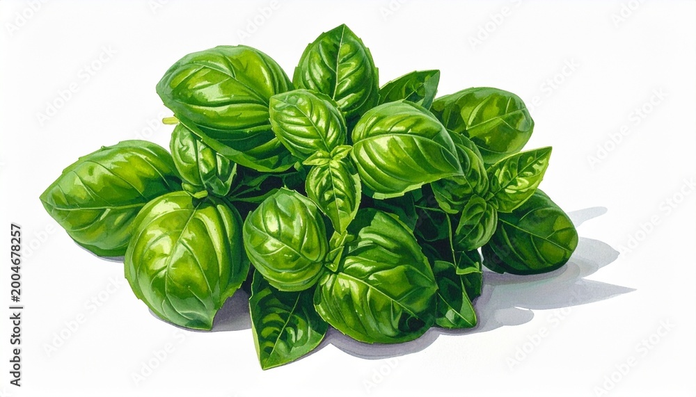Fototapeta premium fresh basil leaves