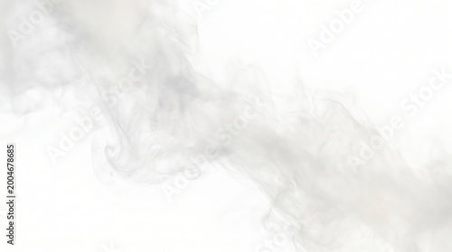 Soft, subtle atmospheric cloud veil, transparent white background with gentle, wispy cloud formations floating across