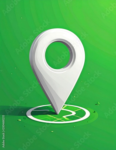 Location pin on map graphic