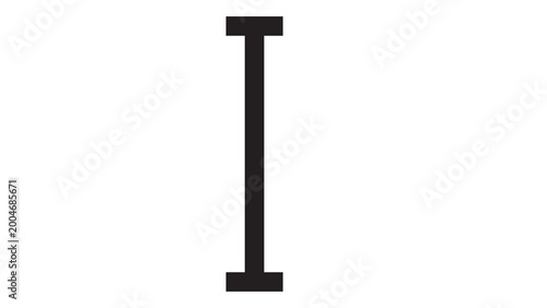 Photos Vertical resize icon with black and white measurement line dimension line interf