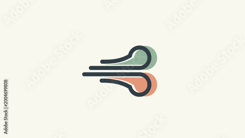 Foto Abstract representation of wind currents flowing in opposite directions