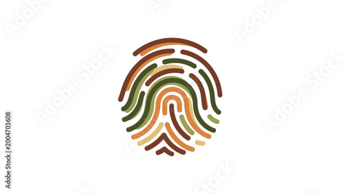 Canvastavla Fingerprint pattern in earthy tones, abstract nature-inspired design