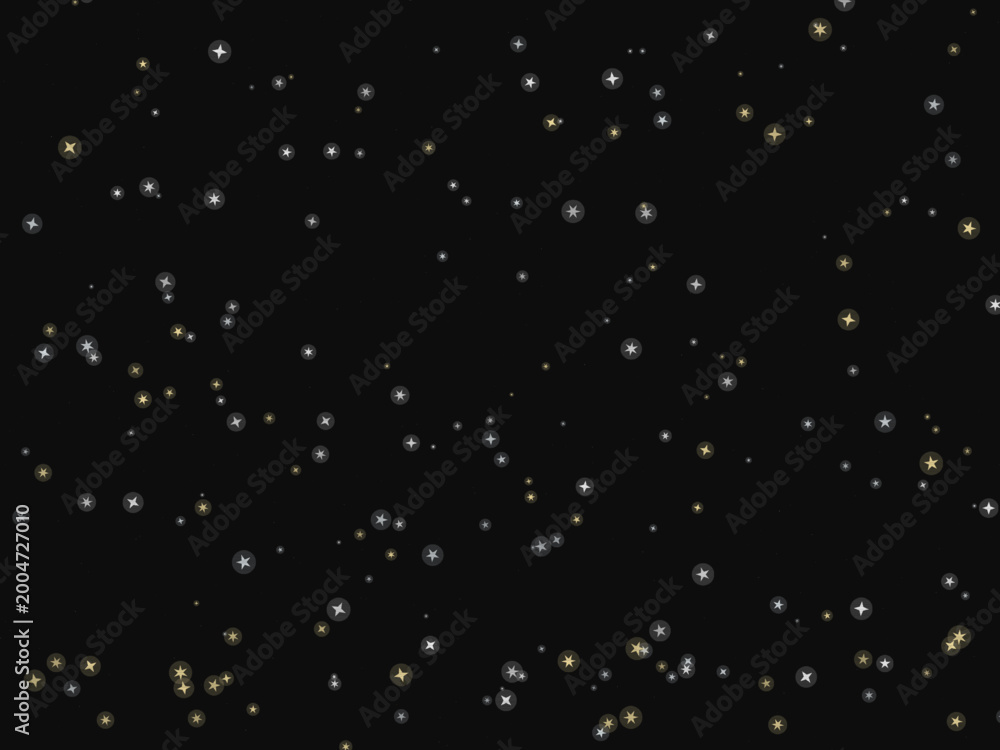 Fototapeta premium Gold Stars Scattered Elegant Dark Background Template