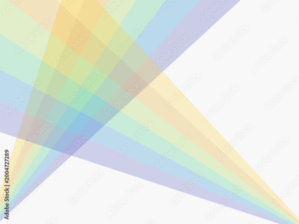 Fototapeta premium Prism Refraction Rainbow Fan Beams White Background