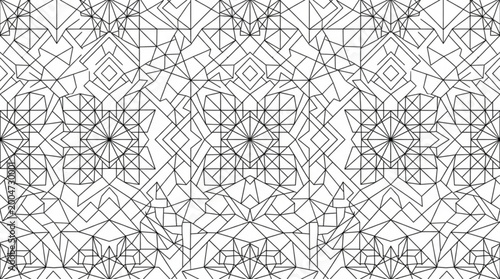 Abstract geometric line pattern with complex intersecting shapes for modern graphic design art